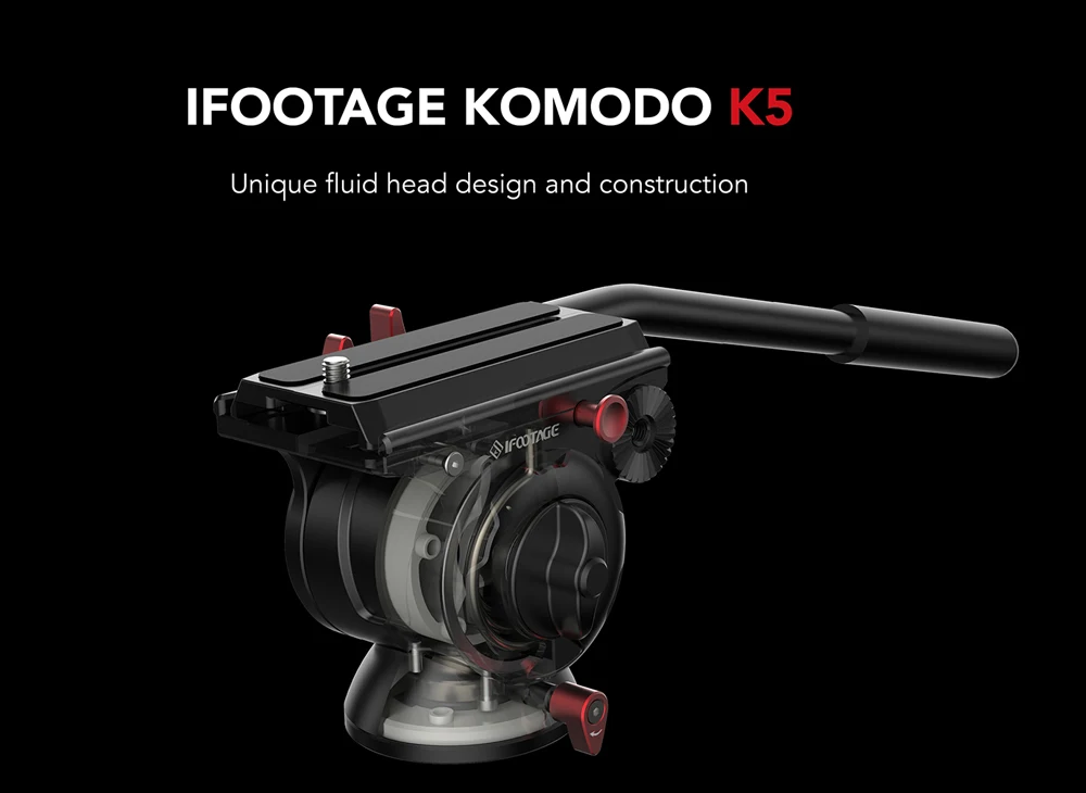 Ifootings KOMODO K5 5 кг, уникальная головка для видео, легкий гидравлический демпфирующий штатив для DSLR камеры, монопод