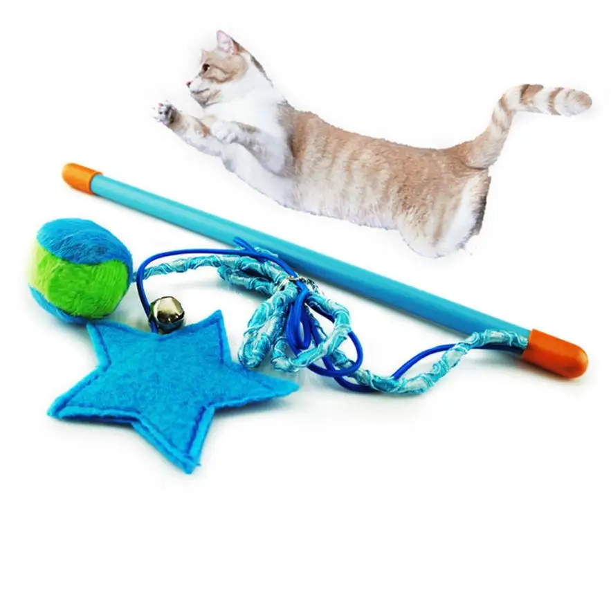 Cat Toy Fun Cats Pet Kitten Jump Help Fun Cat Toys Tease Sticks for pet dog Cat dogs Cleaning