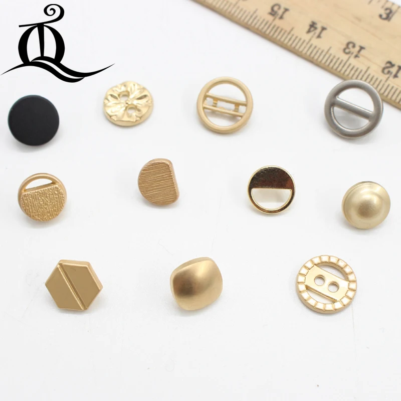 

free shipping 10PCS gold black mix diameter of 10-16mm gold metal buttons, clothing accessories, shirt, coat brand buttons,xx