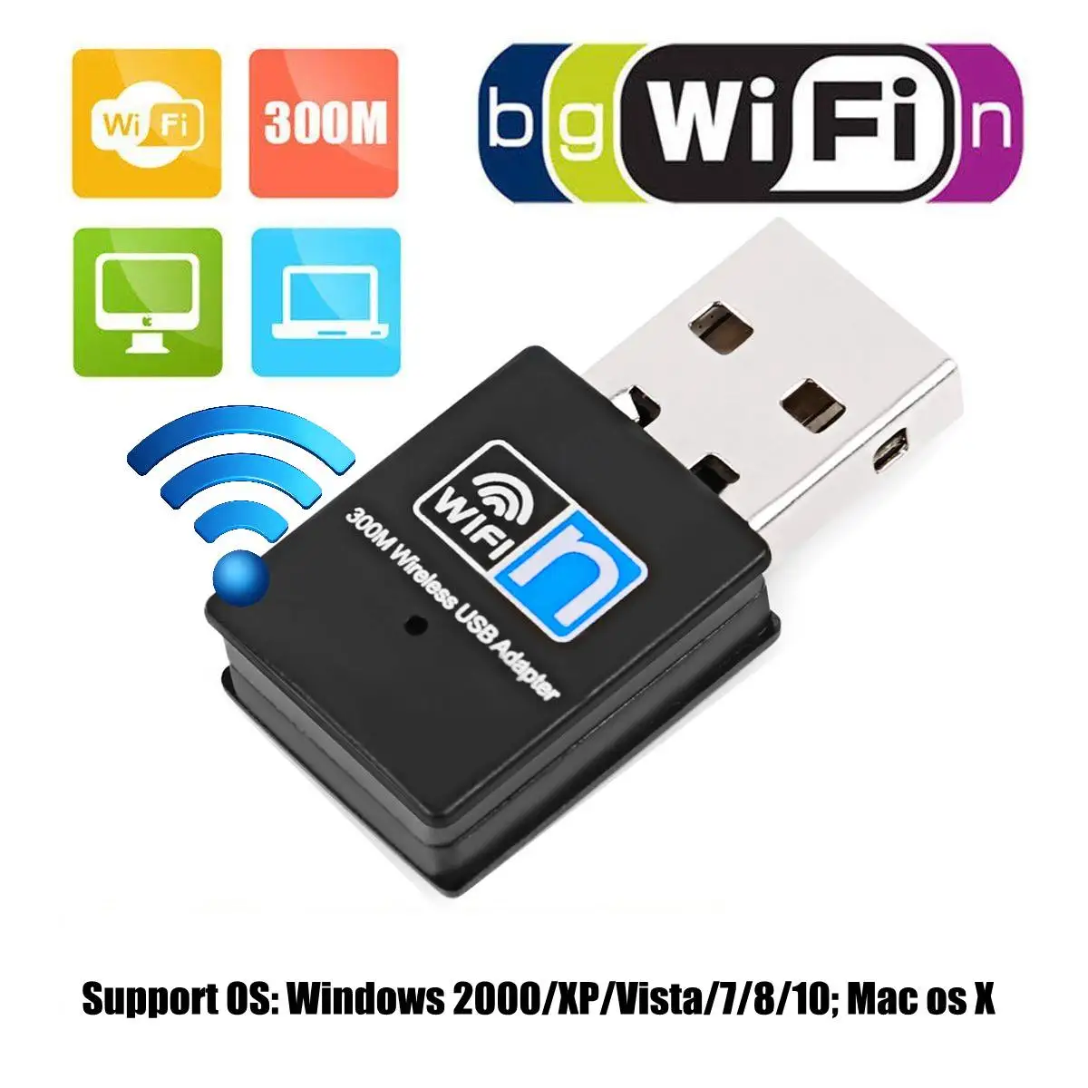 LEORY USB wifi адаптер 802.11n 300 Мбит/с Wi Fi ключ сетевая LAn карта Wifi приемник сетевые