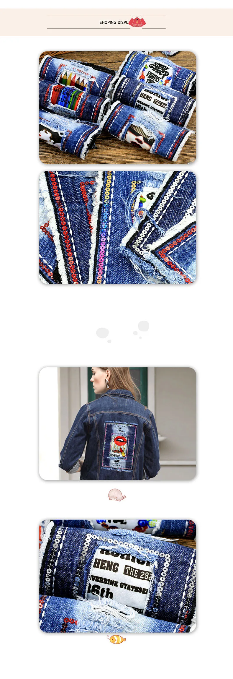 JOD, большие Аппликации, сделай сам, стильные брендовые нашивки для одежды, джинсовой куртки, Женская декоративная нашивка-аппликация, наклейка на одежду