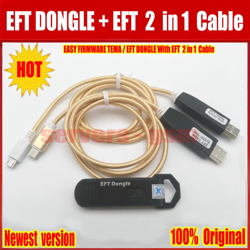 Новейшая оригинальная легкая прошивка TEMA/EFT DONGLE+ EFT кабель UART 2 в 1