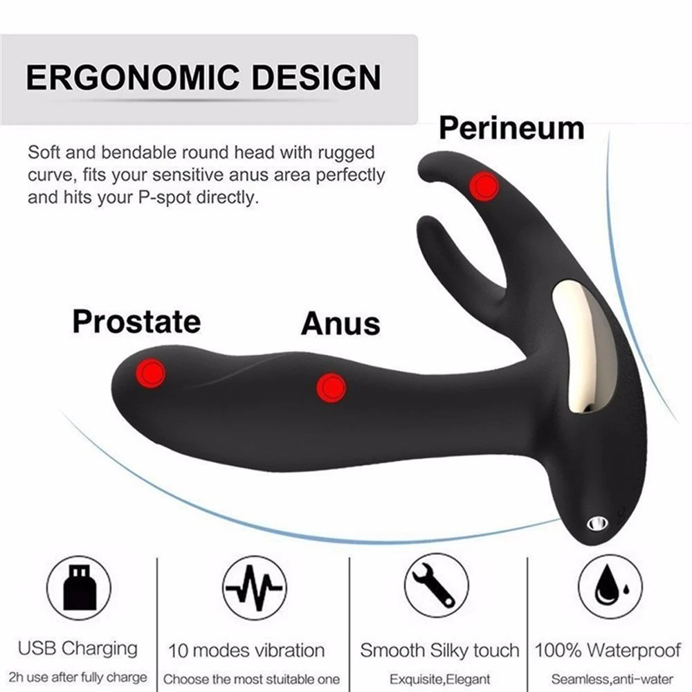 Remote Control Vibrator Heating Constant Temperature Smart Anal Plug & Prostate Massager Stimulation Erotic Sex Toys For Men