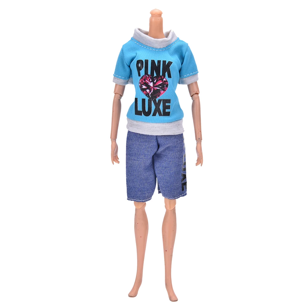 Одна штука кукла повседневная одежда футболка брюки Летняя одежда Короткие штаны Одежда для Кена смешанный стиль для младенца аксессуары для куклы Кена