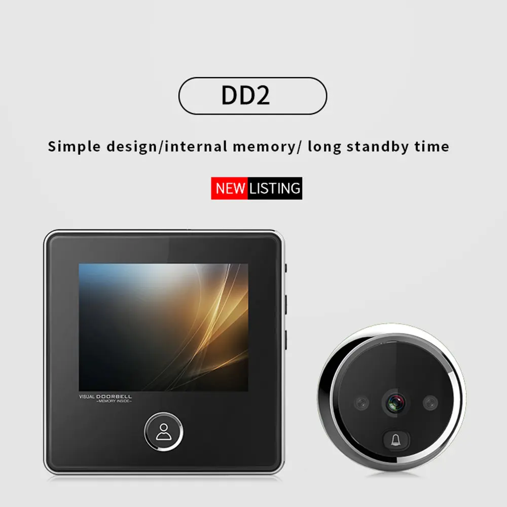 

3.0 Inch TFT LCD Screen Infrared Night Vision Smart Door Bell Digital Peephole Viewer 120 Degree Door Peephole Doorbell Camera