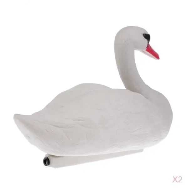 2pcs Swan Hunting Decoys Floating Goose Decoys Garden Decors Yard Scarer Highly simulated 3D lifelike