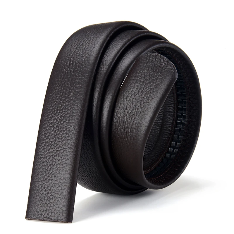 cowboy ratchet belt real Leather Belts Men without Buckle soft Designer High Quality Cinto Brand