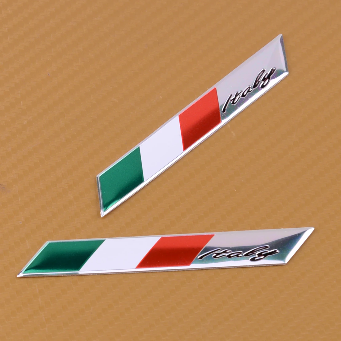 2X ALUMINUM Italian Flag Emblem Sticker 3D Decal fit for Auto Car Decorative 2X ALUMINUM Italian Flag Emblem Sticker 3D Decal fit for Auto Car Decorative