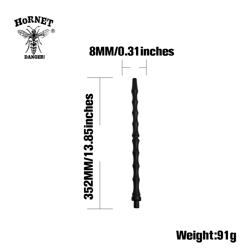 HORNET 352 мм кальян наргила алюминиевый стержень мундштук наконечники шланга ручка "подходит для внутреннего диаметра 10 мм кальяна силиконовый шланг"