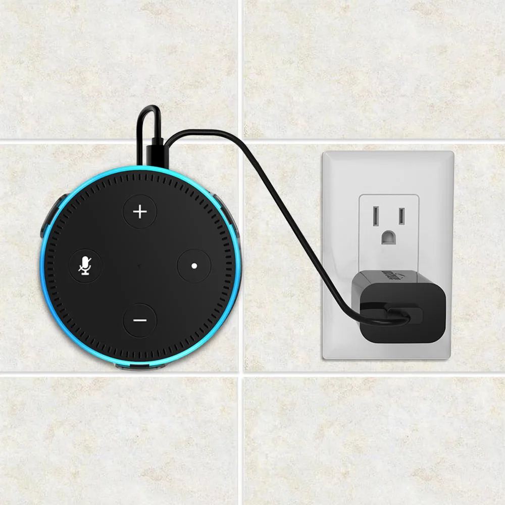 Гибкое настенное крепление для Amazon Echo Dot 2 го поколения съемный держатель Вешалка