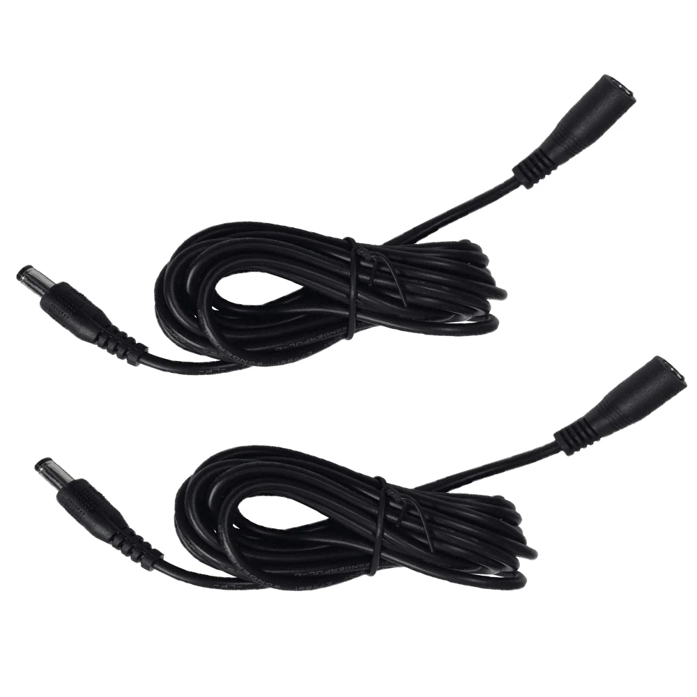 

2-Pack 6.6 Foot Foscam Black Power Extension Cable Suitable for Foscam Outdoor IP Camera FI9828P FI9805W FI9805E FI9900P