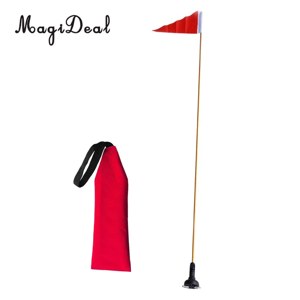 MagiDeal Kayak Canoes SUP Tow Flag Long Load Safety Flag + 47'' Canoe Kayak Safety Flag Whip & Pennant with Flush Mount Base