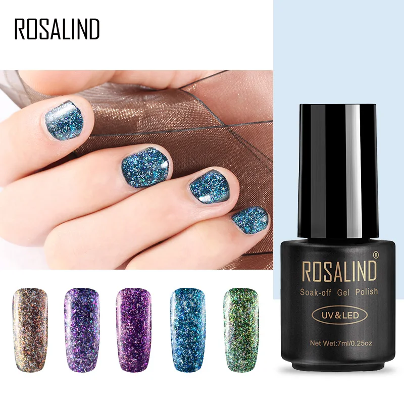 

ROSALIND Nail Polish Firework Series 7ml Gel For Nail Polish Manicure For Vernis Semi Permanant UV Nail Art Gel Varnish