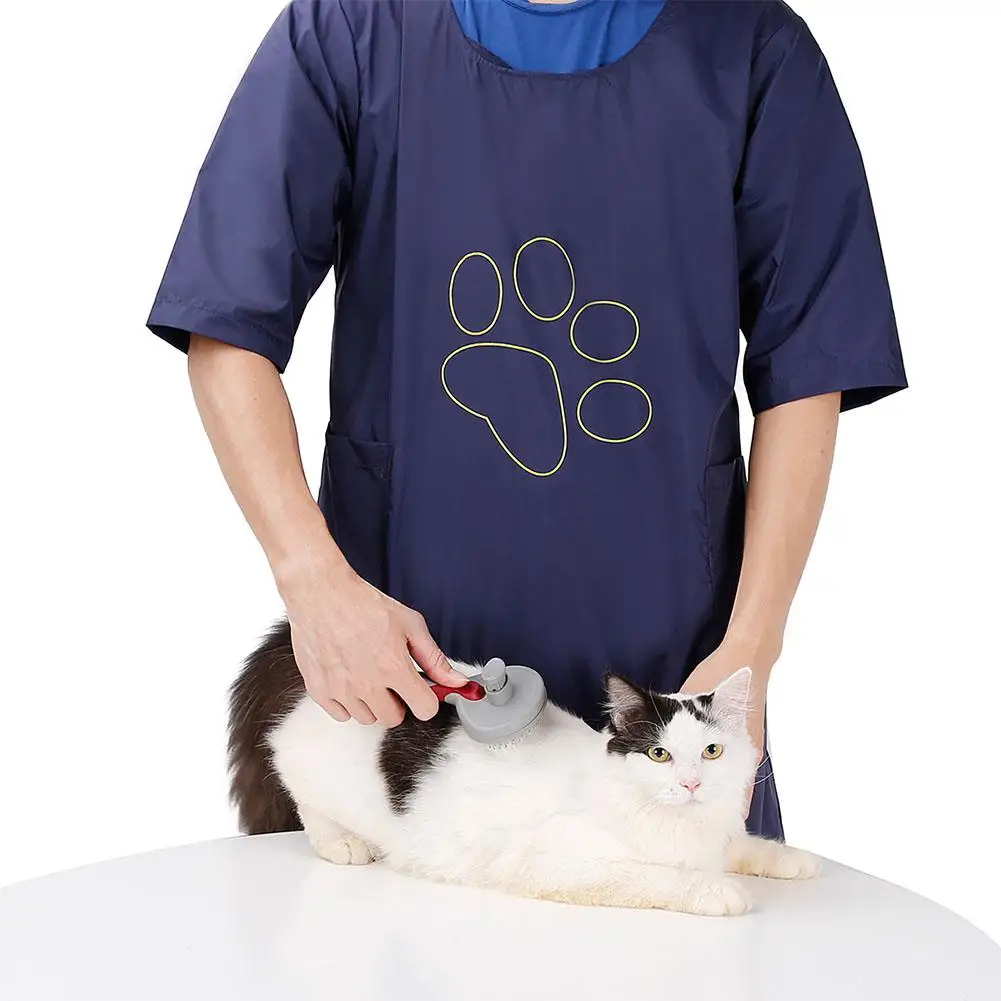 AsyPets профессиональный водонепроницаемый уход за домашними животными персонал платье антистатические собака кошка фартук Половина рукава