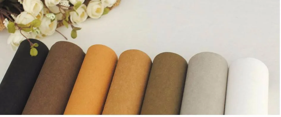 Frete grátis atacado lavável papel kraft tecido de couro retalhos diy