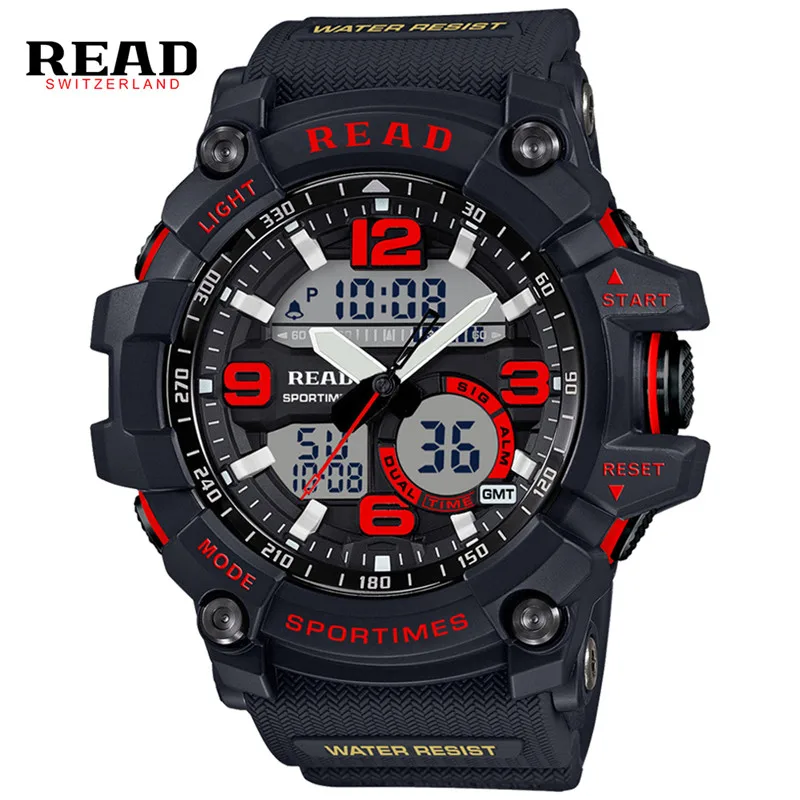 

READ Top new 90001 Men Sport Military Quartz Watches Round 55mm Dial Large Digital Scale Analog Wrist StopWatch Relogio militan