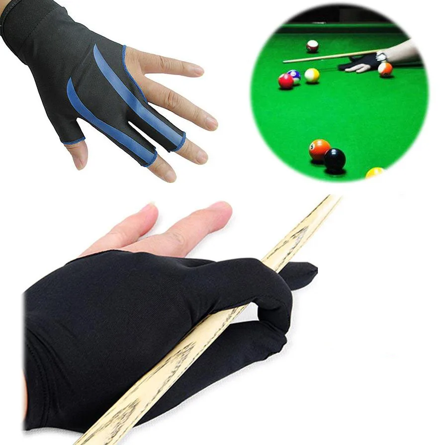 Buy Cue Billiard Pool Shooters 3 Fingers Gloves Blue
