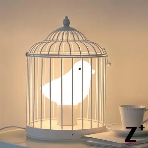 

High Quality For Kid Lamp Korea Design Bird Cage Table Lamp Glass Blowing abajur