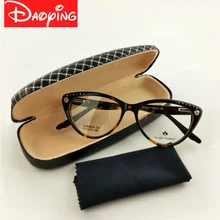 Новинка, оправа для очков "Кошка", очки, ацетат, очки, хороший дизайн, женские очки с бриллиантами, цветы, женские оправа, демисезонные, красные, трендовые