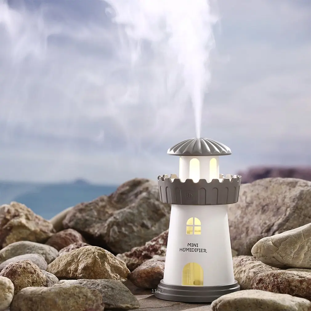 150 мл лампа увлажнитель воздуха Lighthouse USB Led воздушный диффузор очиститель распылитель башня эфирное масло диффузор для дома аромалампа