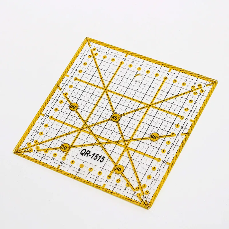 

Multifunction Acrylic Ruler 15*15 CM Tailor Tools DIY Sewing Ruler Templates Patch Ruler Quilting Sewing Patchwork Cutting Tools