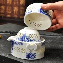 Tee-Set Enthalten 1 Topf 2 Tasse Hohe Qualität Elegante Gaiwan schön Und Einfach Teekanne Und Teetasse Reise Tee-Sets Wasserkocher FreeShipping