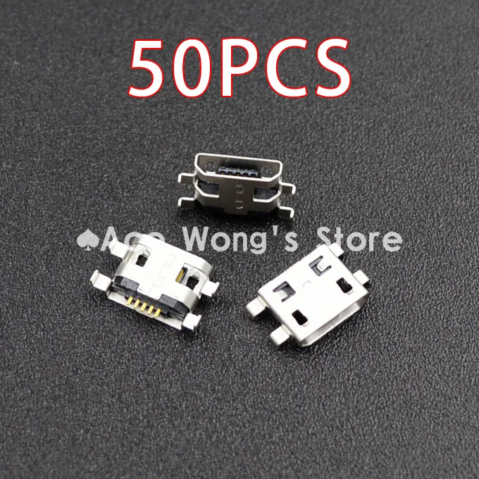 5pin B type гнездовой разъем Micro USB 50 шт. плоский для мобильного телефона 0 8 зарядки (A 04)
