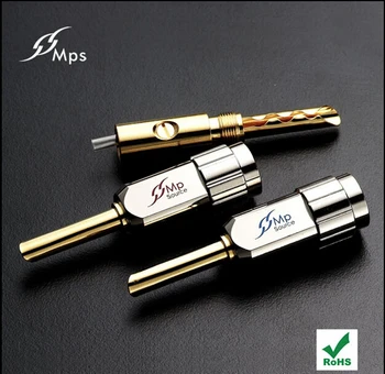 

2pcs Banana Connectors 24K Gold Plated Shark-1mk2 HIFI Banana Plug/Jack Audio/Spaker/Amplifier Banana Socket