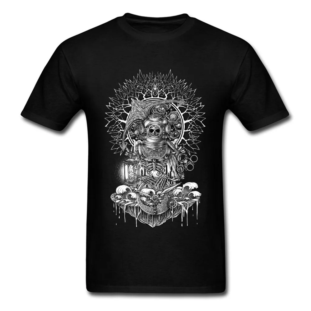 

Geek Graphic Men Tops Shirts Big Size Leisure T Shirts Cotton Short Sleeve Birthday Tee-Shirts Devil Skull Shaman Hip Hop Tshirt