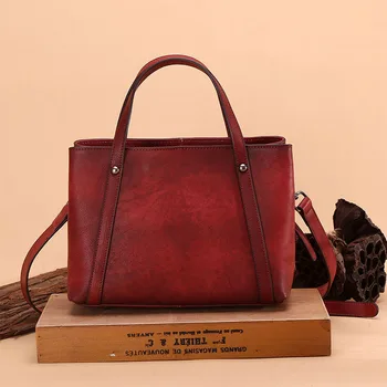 

Brand Women Messenger Shoulder Top Handle Genuine Leather Bags High Quality Natural Skin Luxury Ladies Cross Body Tote Handbag