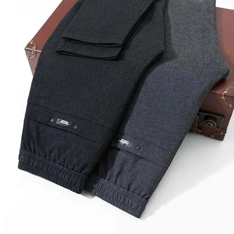 ICPANS Men's Pants Cotton Polyester Spandex Straight Slim fit Casual