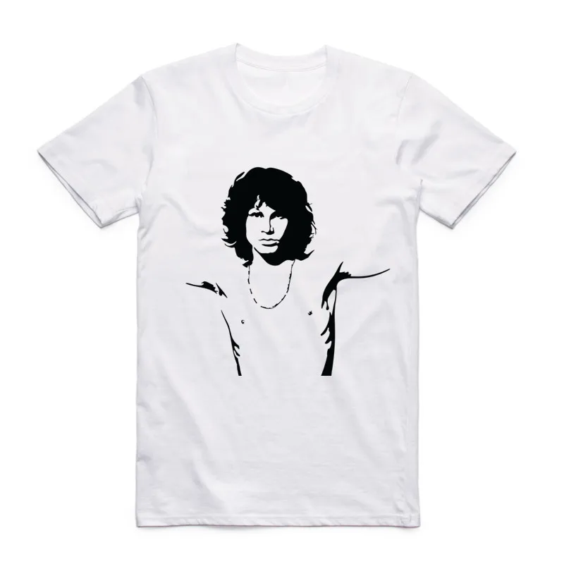 

New Fashion Men Print The Doors Jim Morrison T-shirt O-Neck Short Sleeve Summer Streetwear Rock Cool Top Tee Casual T Shirt