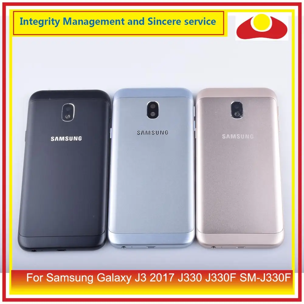 10 шт./лот для Samsung Galaxy J3 2017 J330 J330F SM корпус батарейный отсек задняя крышка