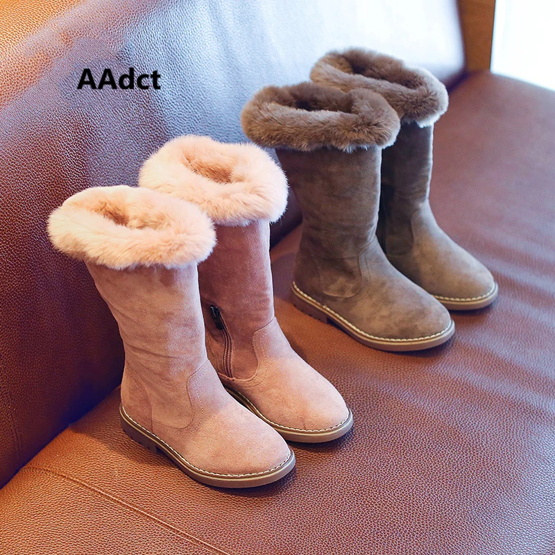 AAdct сапоги для девочек Осень зима 2019 высокое качество хлопок теплый|kids high boots|high