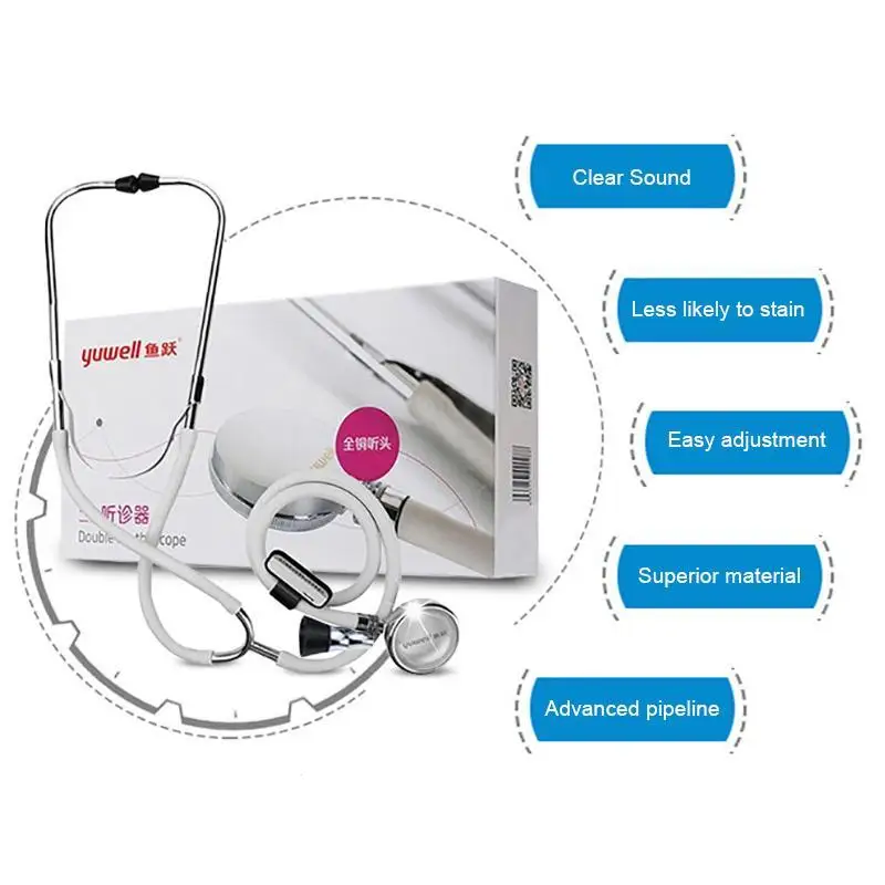 

Stethoscope Aid High Quality Portable Medical Auscultation Stethoscope Device Equipment Tool Double Use Hearing Household U4
