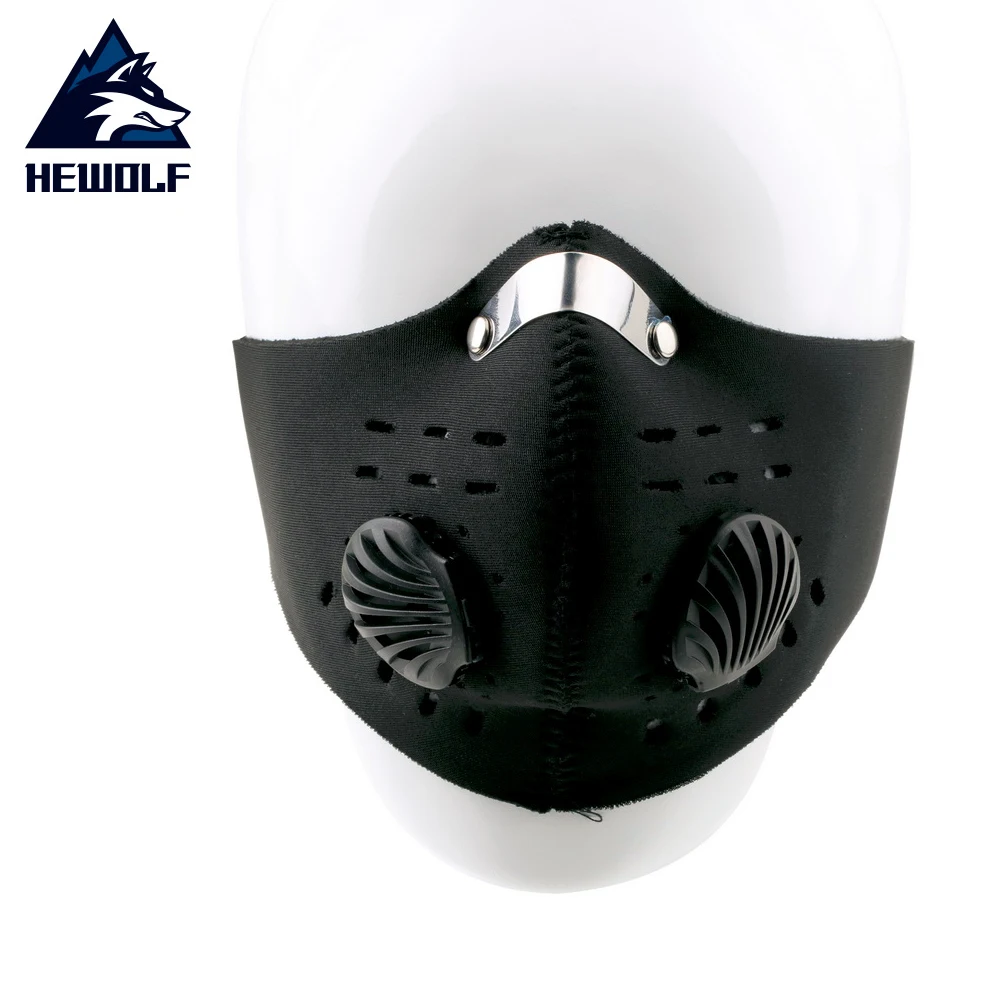 

Hewolf Wholesale Anti Dust Cycling Bicycle Bike Half Face Mask Motorcycle Racing Ski Mask with Filter Free Shipping hot
