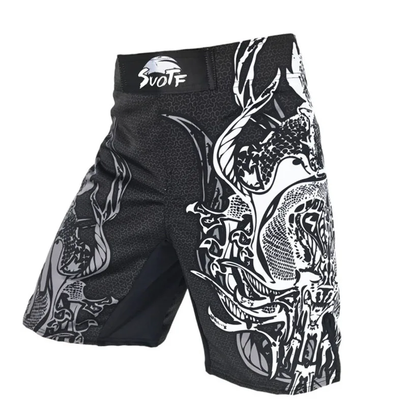 ММА Боксерские мужские шорты с рисунком орангутанга дышащие спортивные тренировочные фитнес боксерские шорты Тигр муай-тай кикбоксинг короткие штаны - Цвет: style B