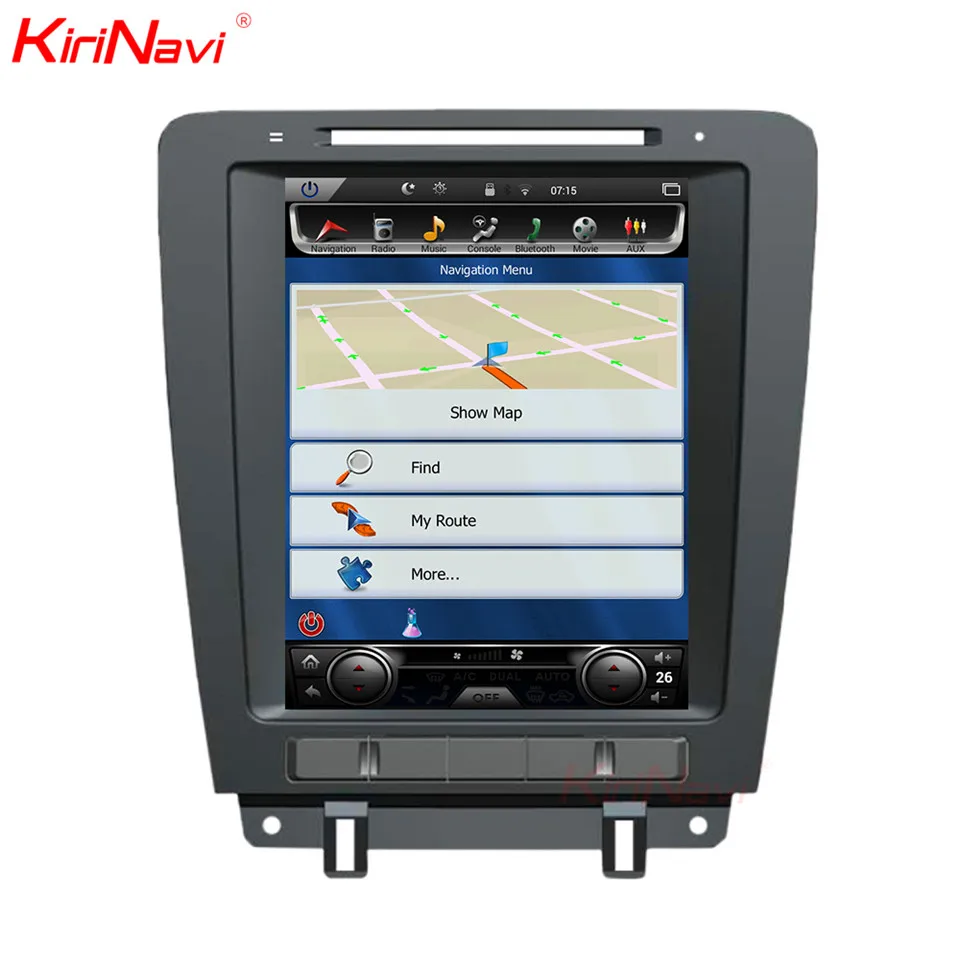 

KiriNavi Vertical Screen Tesla Style 10.4 Inch Android 6.0/7.1 Car DVD Player For Ford Mustang Radio Gps Navigation 2010-2014