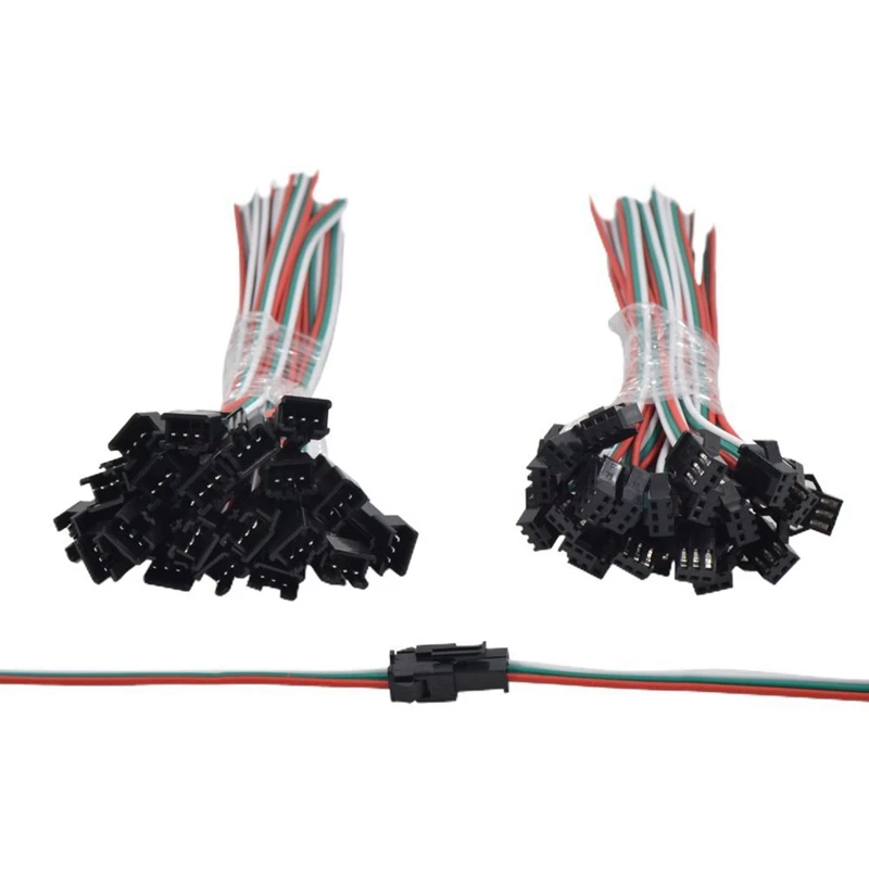 10 100 пар 2pin/3pin/4pin/5pin SM разъем JST Мужской и Женский Соединительный кабель для 5050 3528
