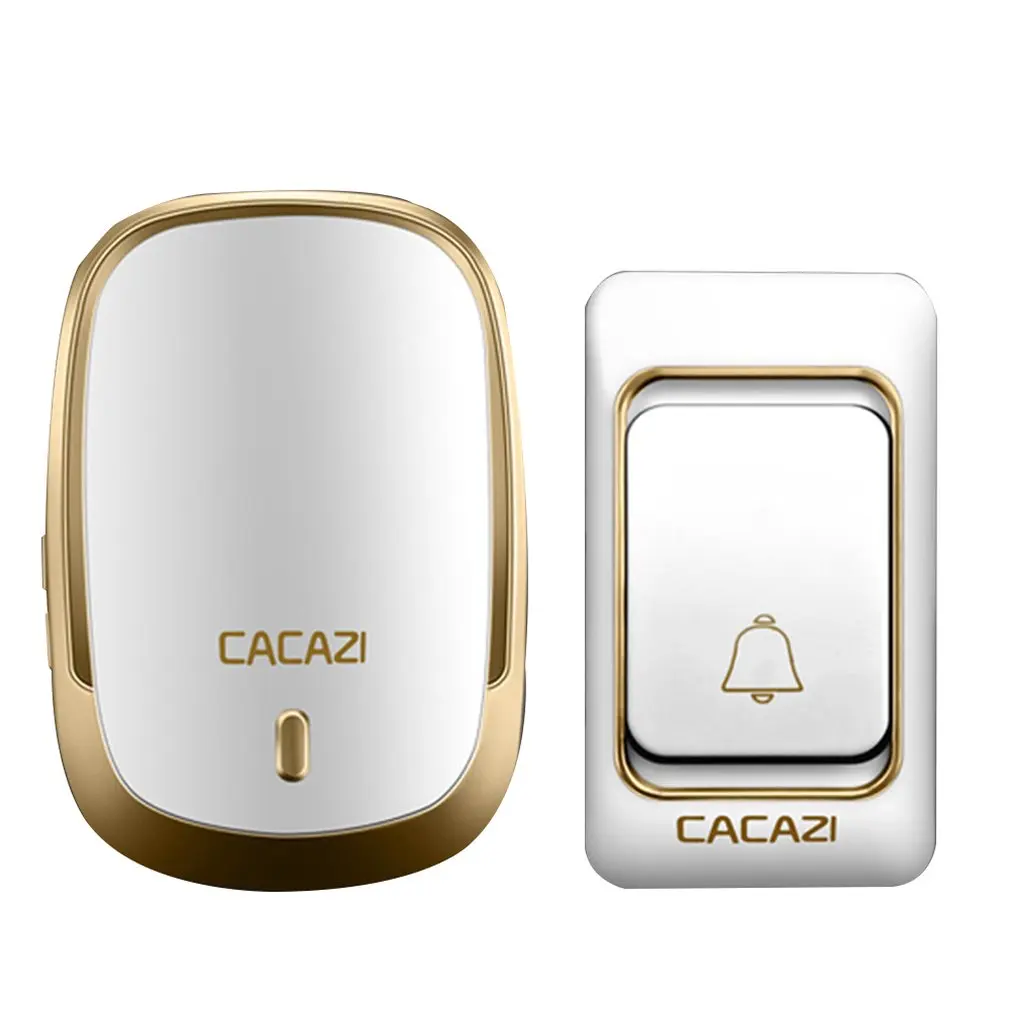 

Cacazi K01 Wireless Doorbell Waterproof Battery Button 300M Remote Receiver Home Cordless Door Dell Chime 1 Button 1 Receiver