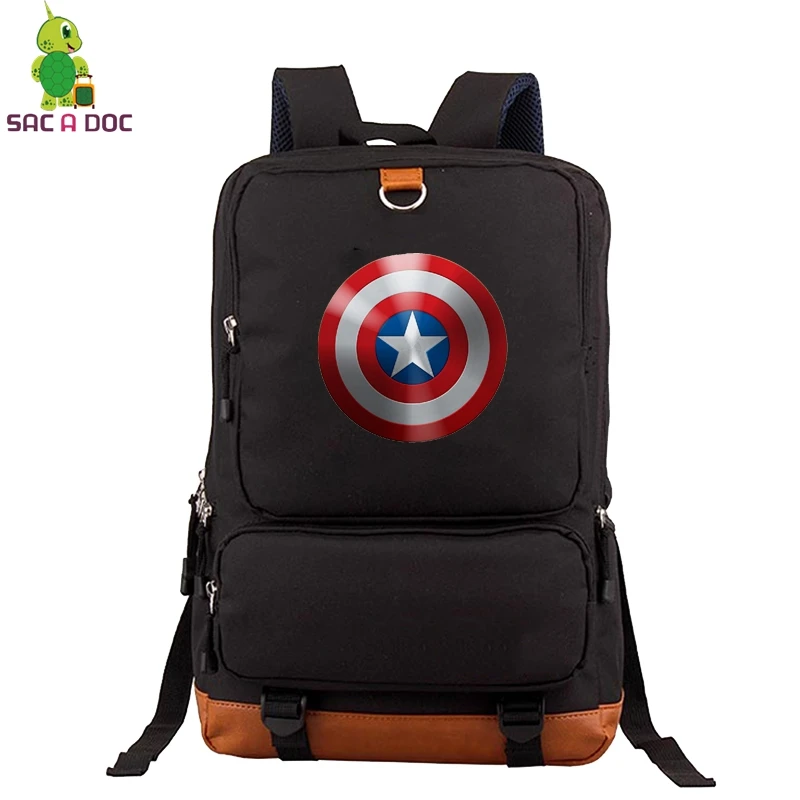

Superhero Backpacks for Teenage Girls Captain America Anti Theft Backpacks Students Back Pack Laptop Bagpack Unisex Travel Bags