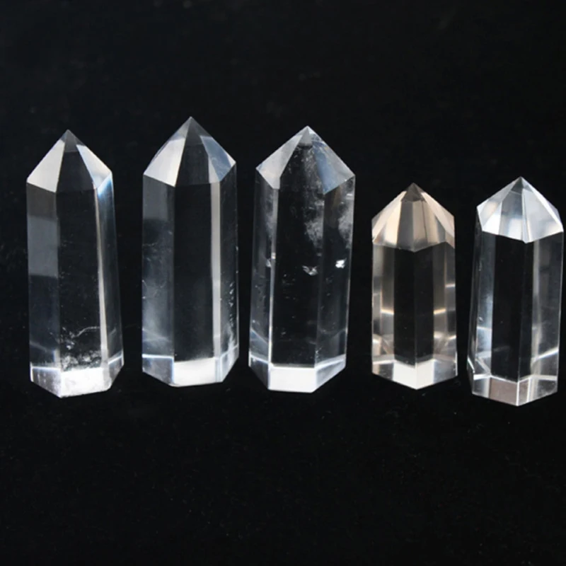 

100g Feng Shui Clear Natural Stones And Minerals Hexagonal Prism Quartz Crystals Home Decor Gift Drop Shipping
