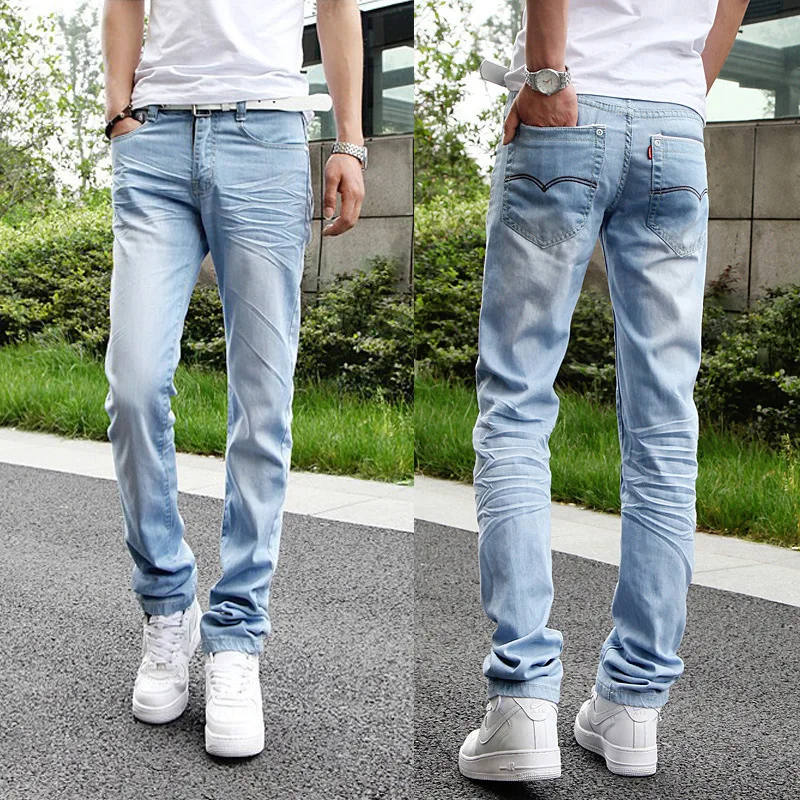 mens light jeans style
