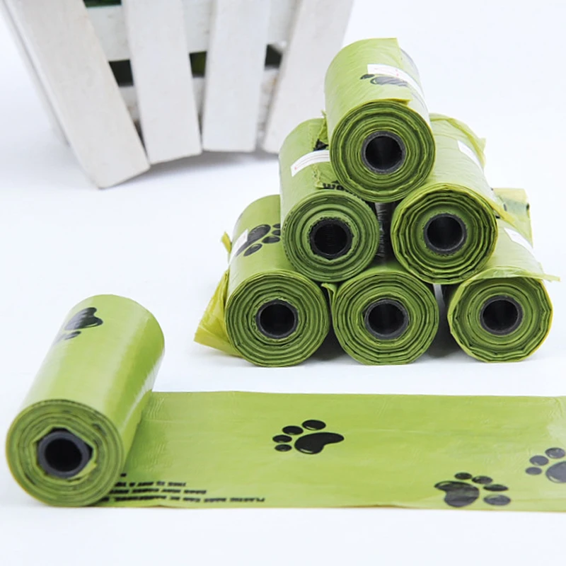 

15pcs(roll)/lot Compostable Dog Poop Bags Earth Friendly Biodegradable Pet Cat Waste Bags ECO Friendly Garbage Bag