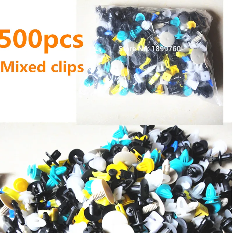 

500Pcs Push Pin Mixed Door Trim Panel Clip Fastener Bumper Rivet Retainer For Hyundai Elantra GT Equus Genesis Veloster