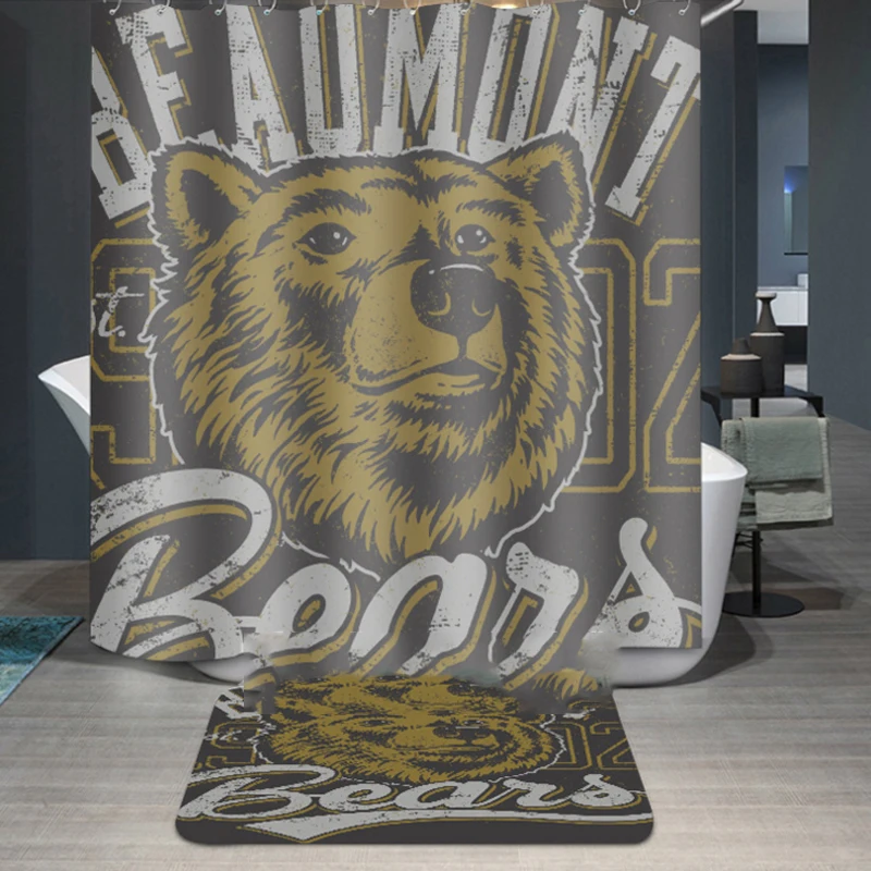 Личный череп Doberman Pinscher Водонепроницаемая занавеска для душа собака медведь