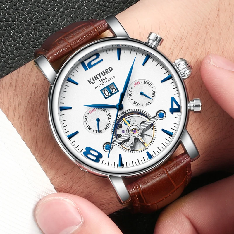 Новые поступления Элитный бренд Мужские автоматические часы Бизнес Механические часы календарь Hardlex наручные часы для фестиваля подарки