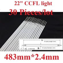 30 шт./лот 2" 22 дюйма флуоресцентные лампы с холодным катодом для монитора света подсветка 483 мм(48,3 см)* 2,4 мм