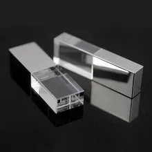 top sale Metal Transparent Pen drive Usb memory stick disk Led light Crystal Usb flash drive