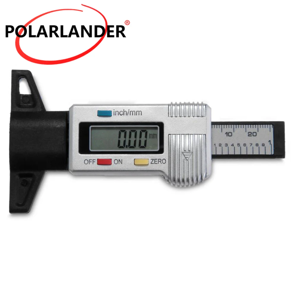 Car tyre depth gauge brake shoe gauge Polarlander LCD display tire